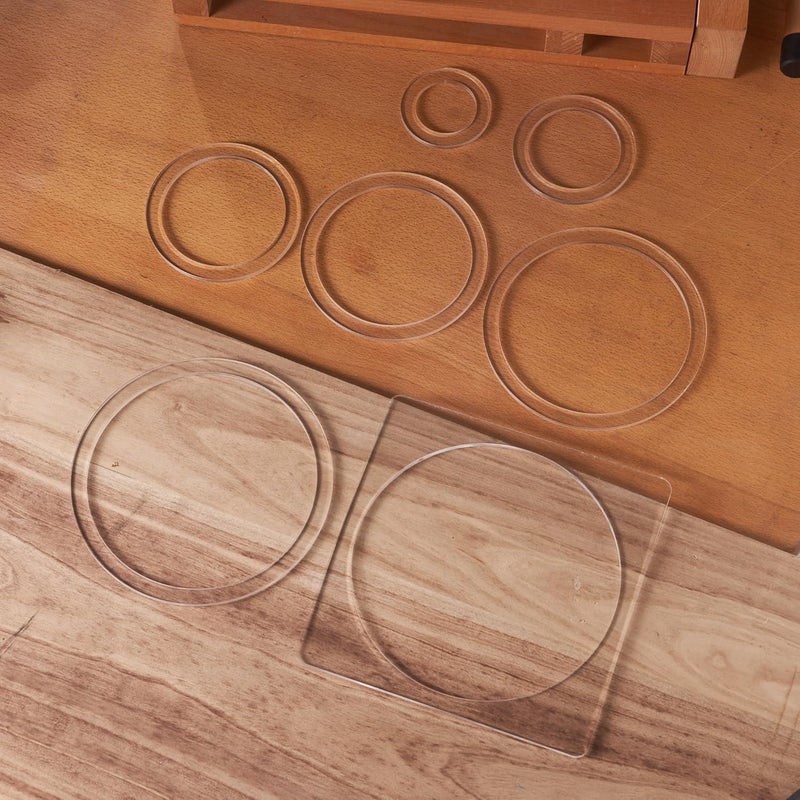HERMIT TOOLS Pack of 7 Big Circle Inlay Template |Router and Decorative Templates for Woodworking -2 - Image 3